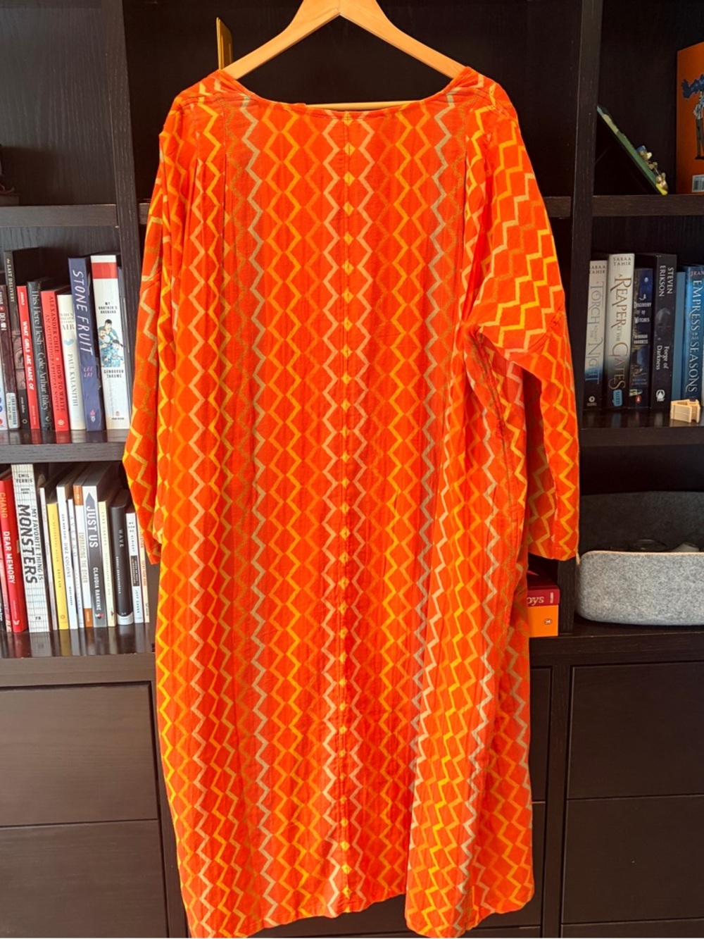 Ace & Jig Orange and Yellow Geometric Robe - Picture 3 of 5